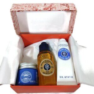 L'occitane Shea Butter Hand Cream & Body Cream ,10% Shea Shower Oil Set x3 NEW
